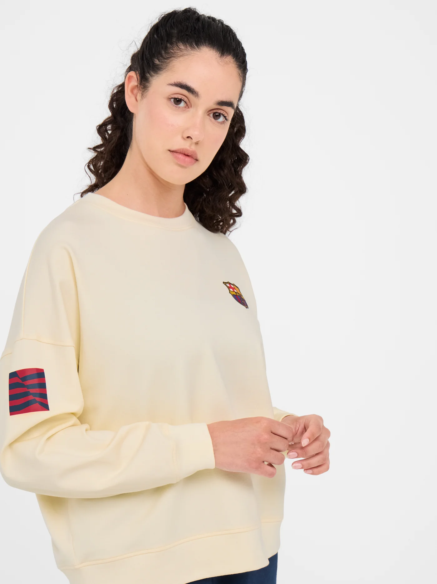 Sweatshirt beige Barça - Woman - Image 2