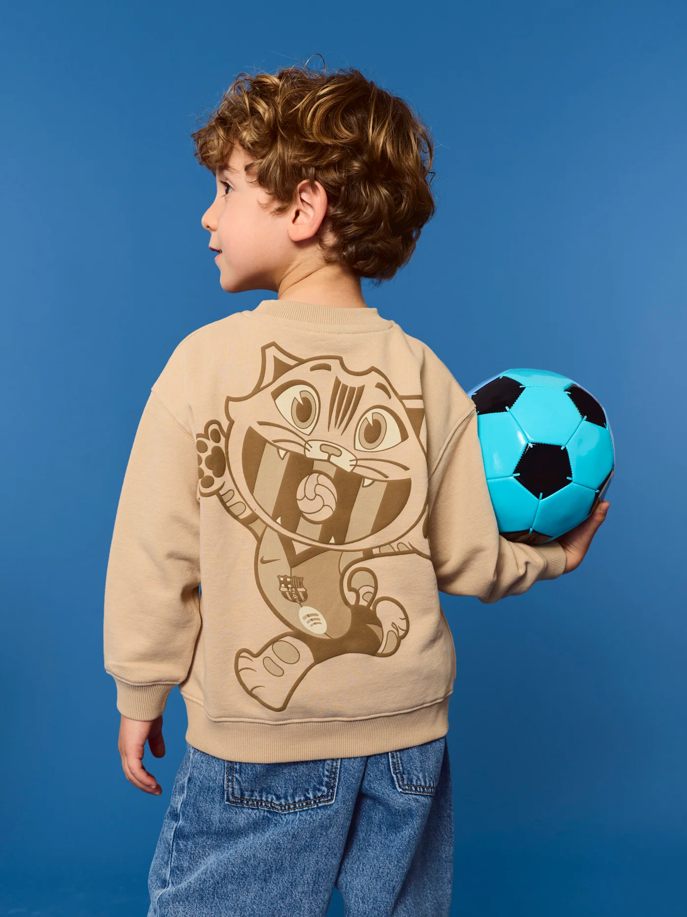 Crew Beige Little Kids Cat Barça - Image 8