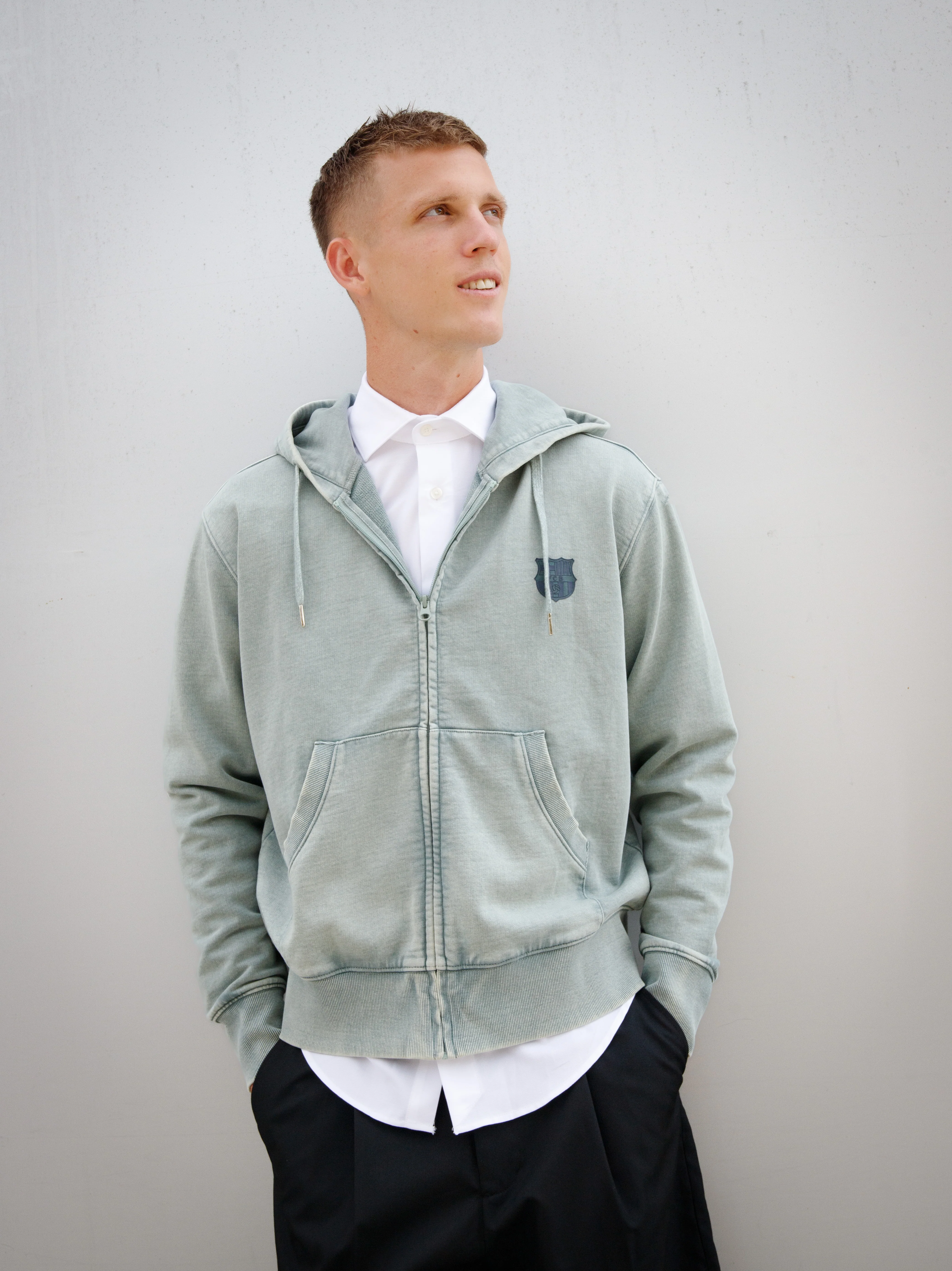 Hoodie Zip Green Barça Essentials