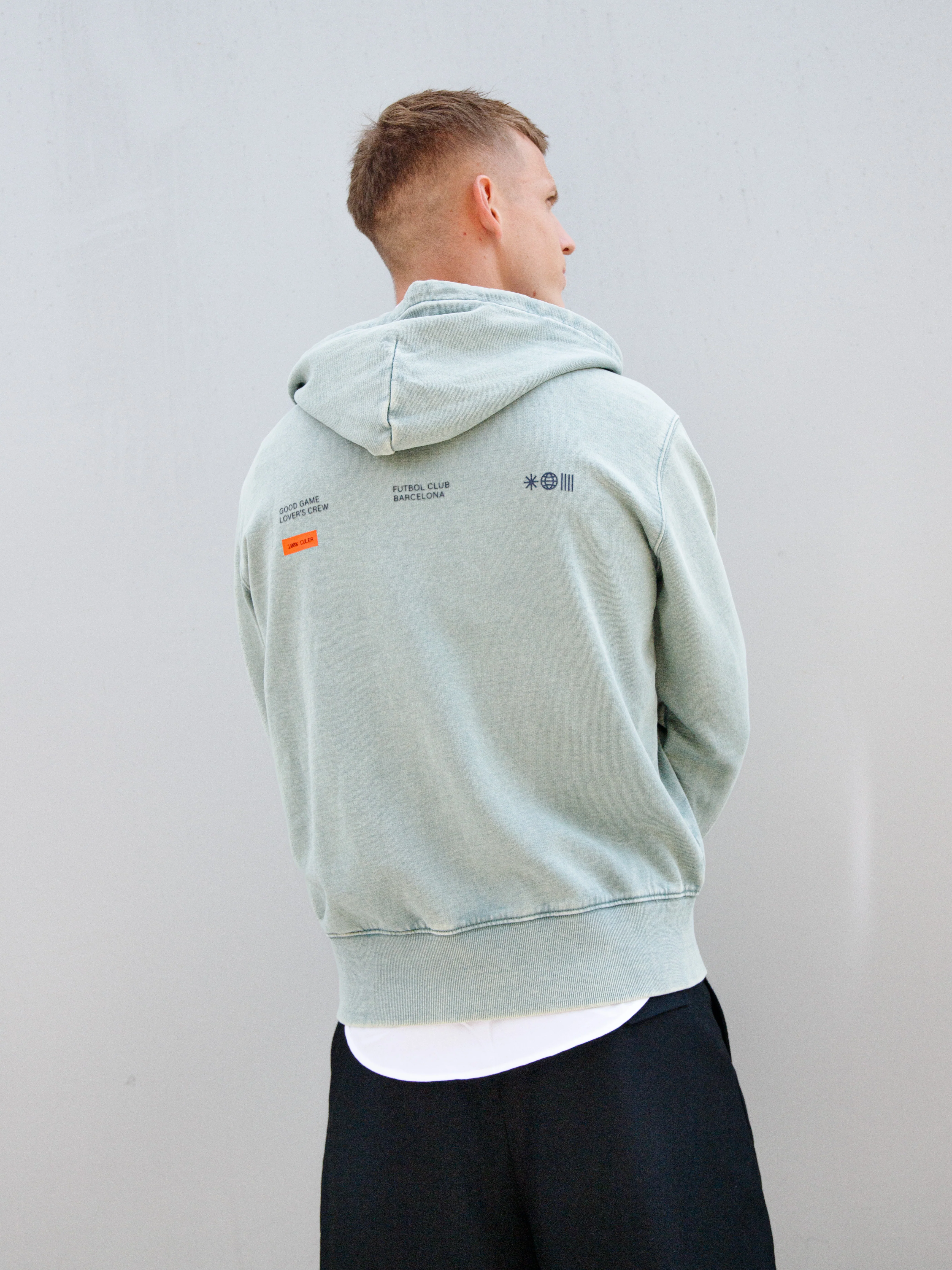 Hoodie Zip Green Barça Essentials - Image 3