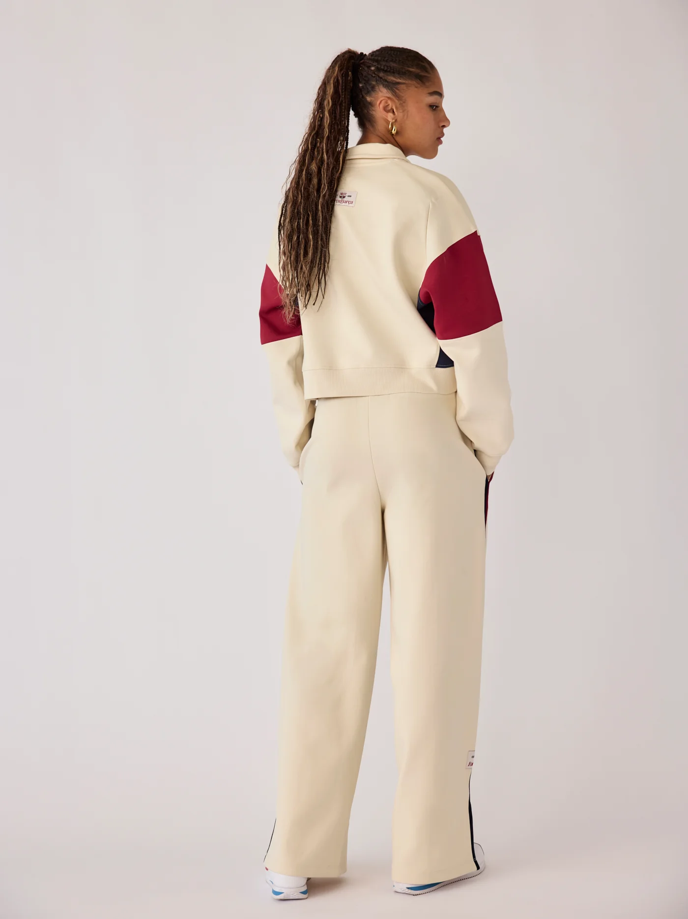 Half Zip Women Ecru Core Barça - Image 5