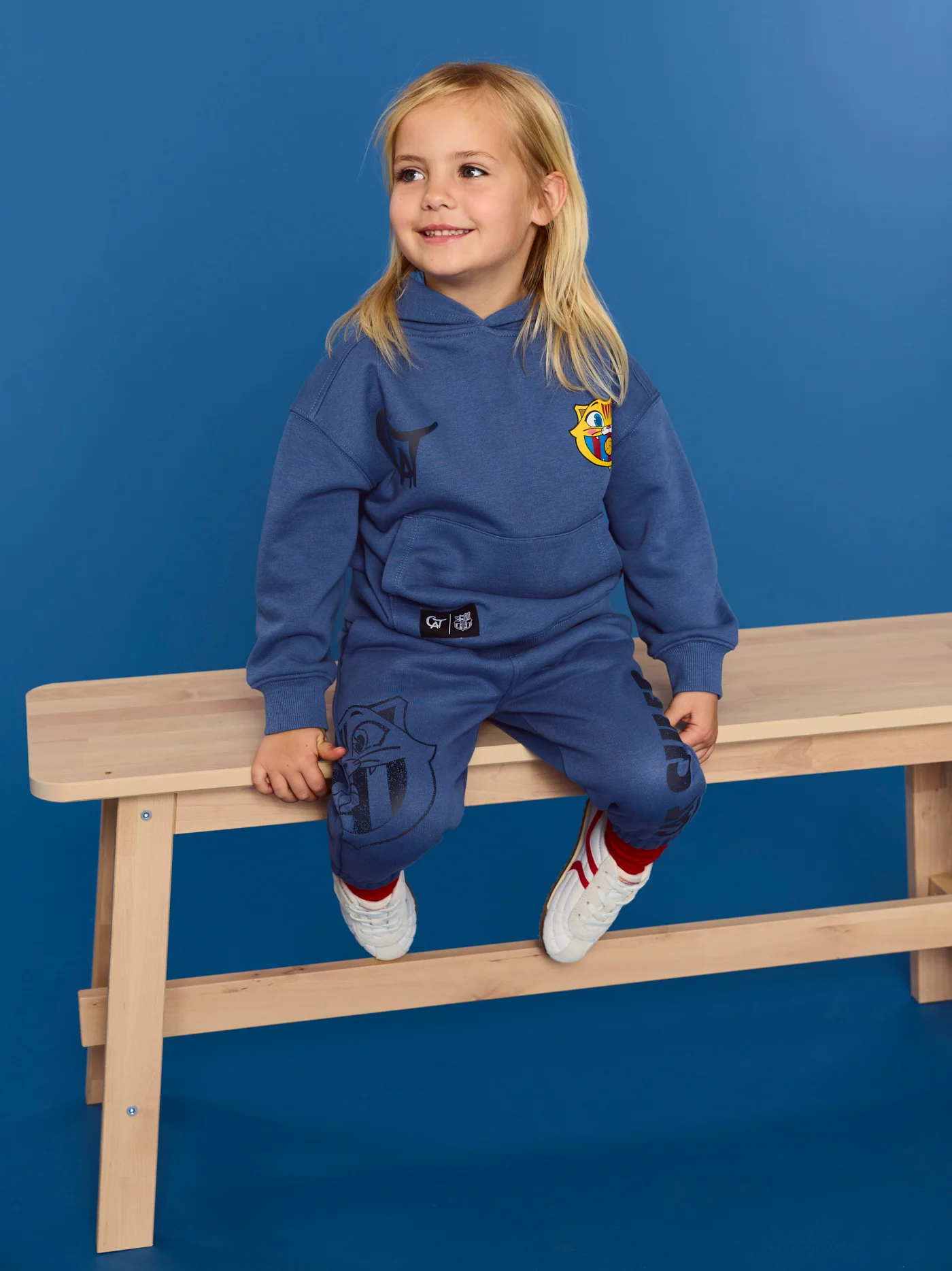 Hoodie Blue Little Kids Cat Goal Barça - Image 3
