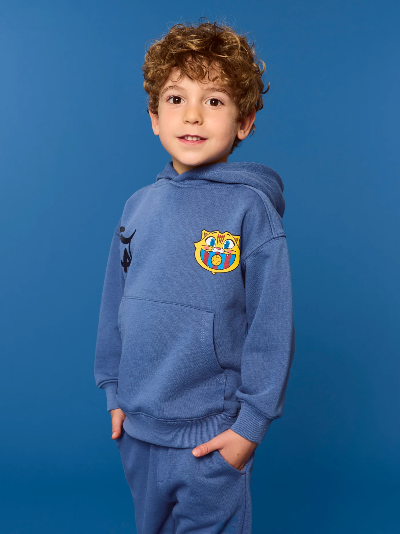 Hoodie Blue Little Kids Cat Goal Barça - Image 6
