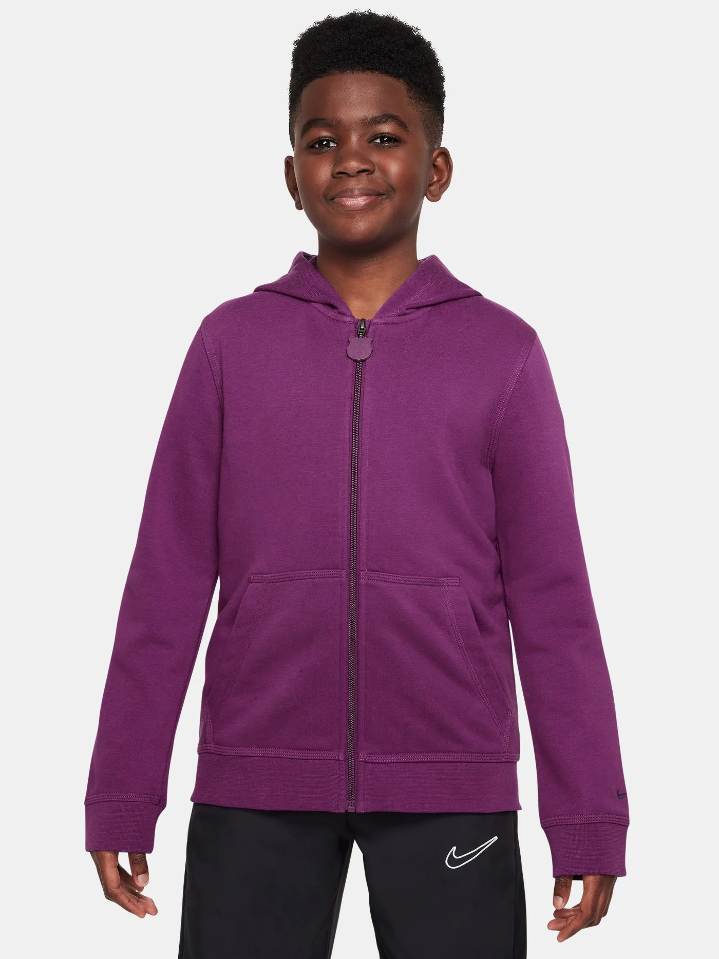 Jacket with hood purple Barça Nike - Junior
