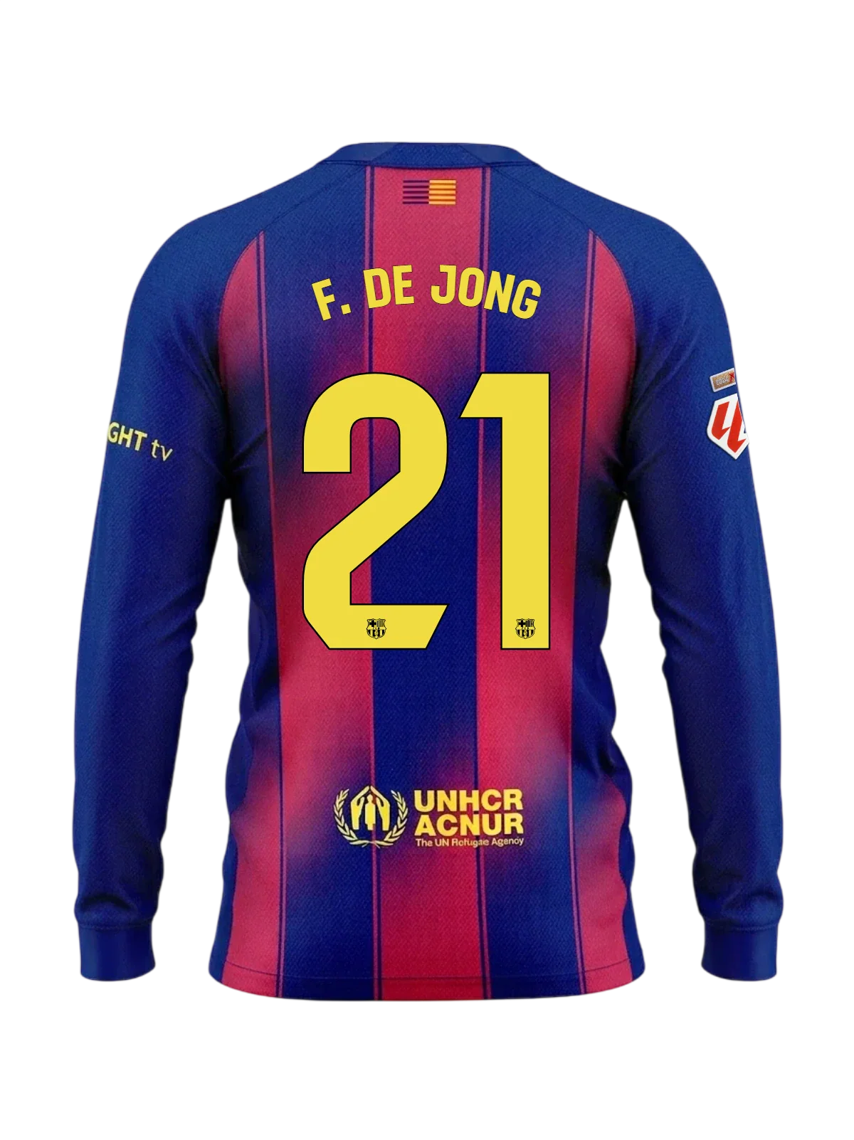 F. DE JONG | La Liga Men's home jersey 25/26 FC Barcelona Long-sleeve Long-sleeve