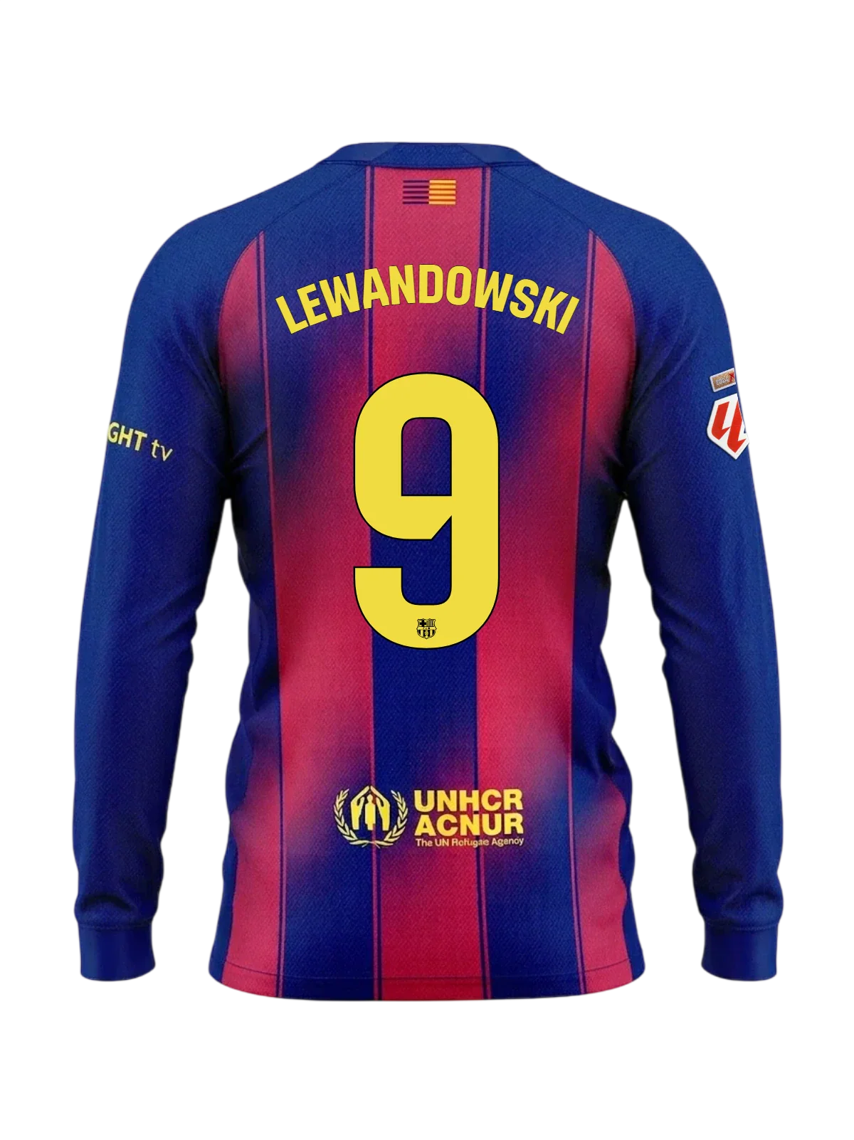 LEWANDOWSKI | La Liga Men's home jersey 25/26 FC Barcelona Long-sleeve Long-sleeve