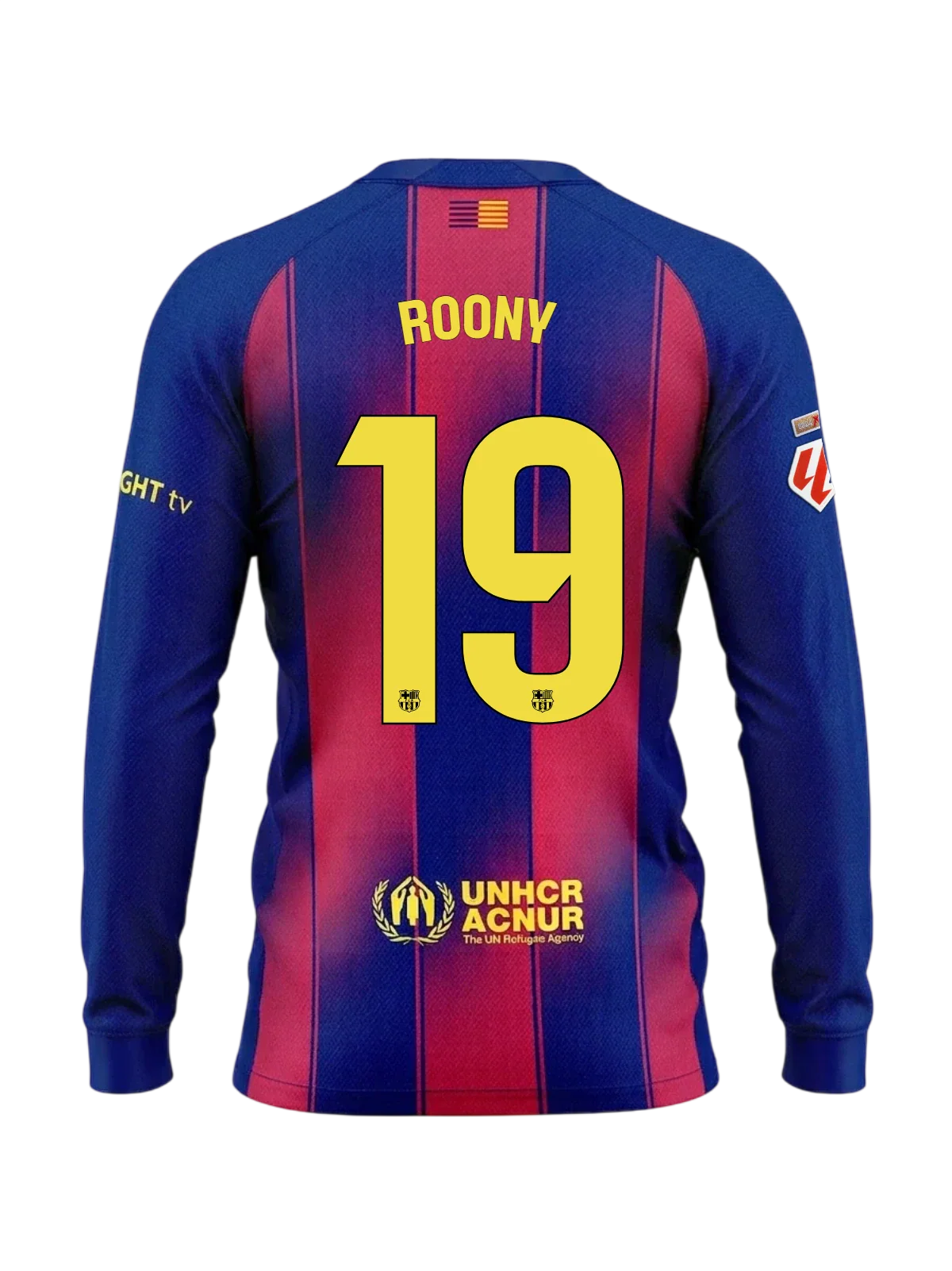 ROONY | La Liga Men's home jersey 25/26 FC Barcelona Long-sleeve