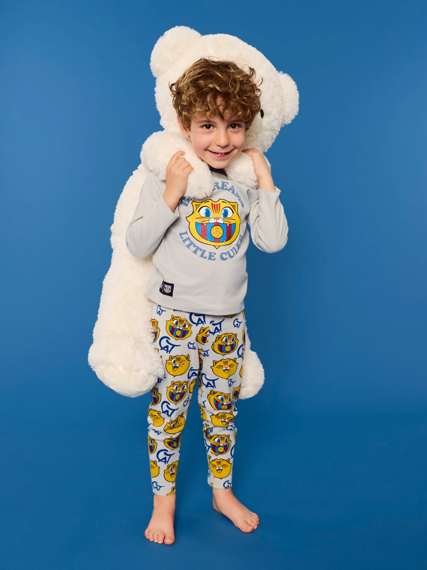 Pijama Grey Little Kids Cat Barça - Image 7