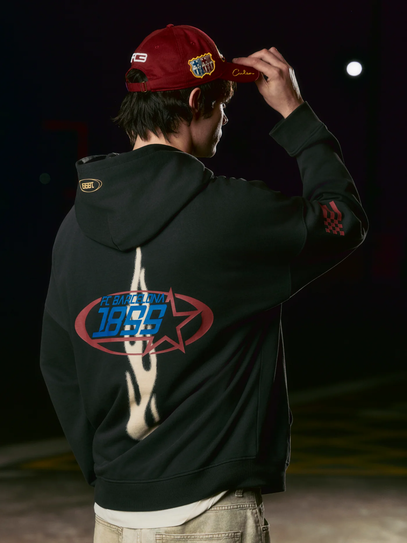 Hoodie Grey Racing Barça - Image 4