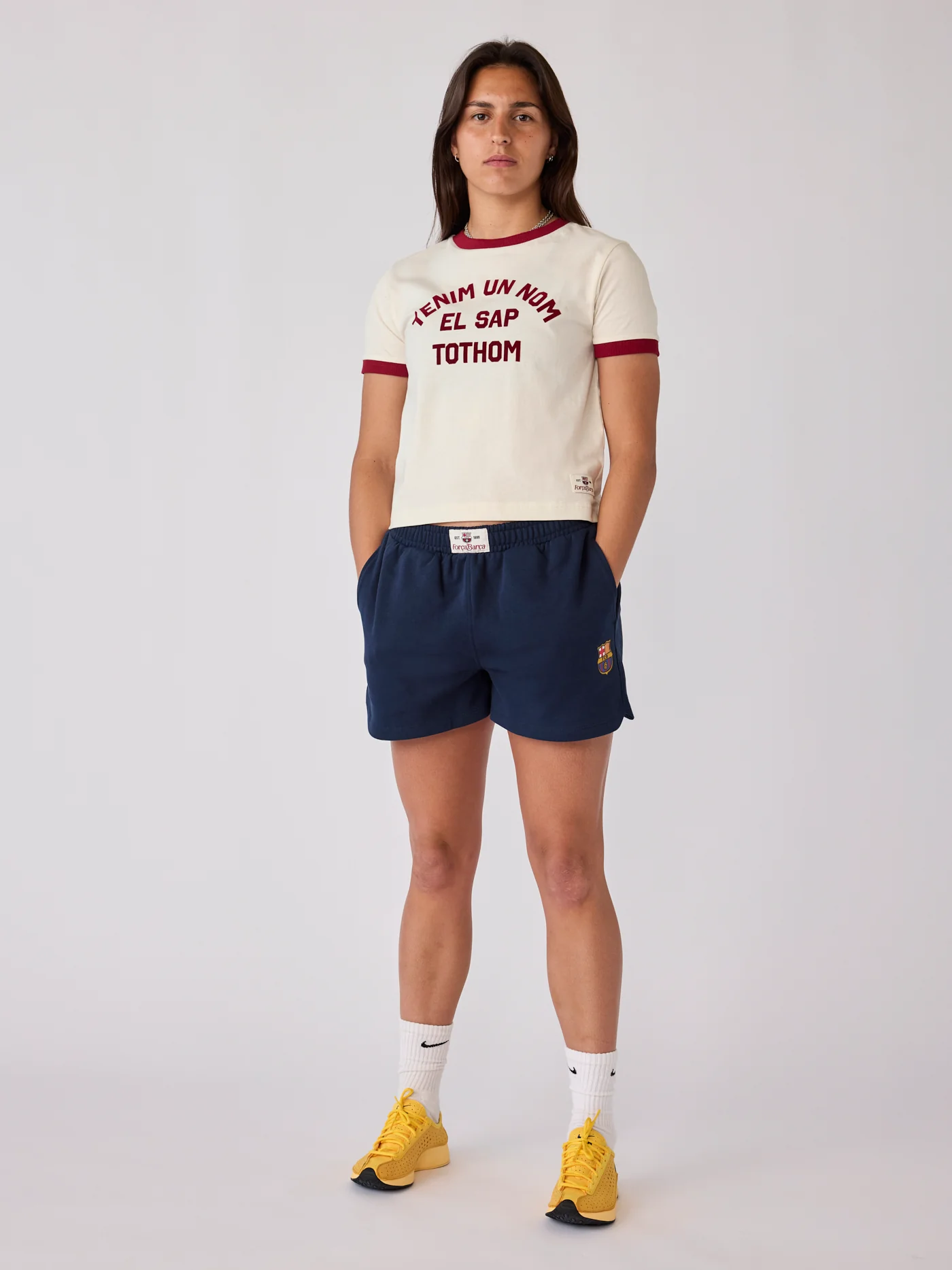 Shorts Women Navy Core Barça - Image 3