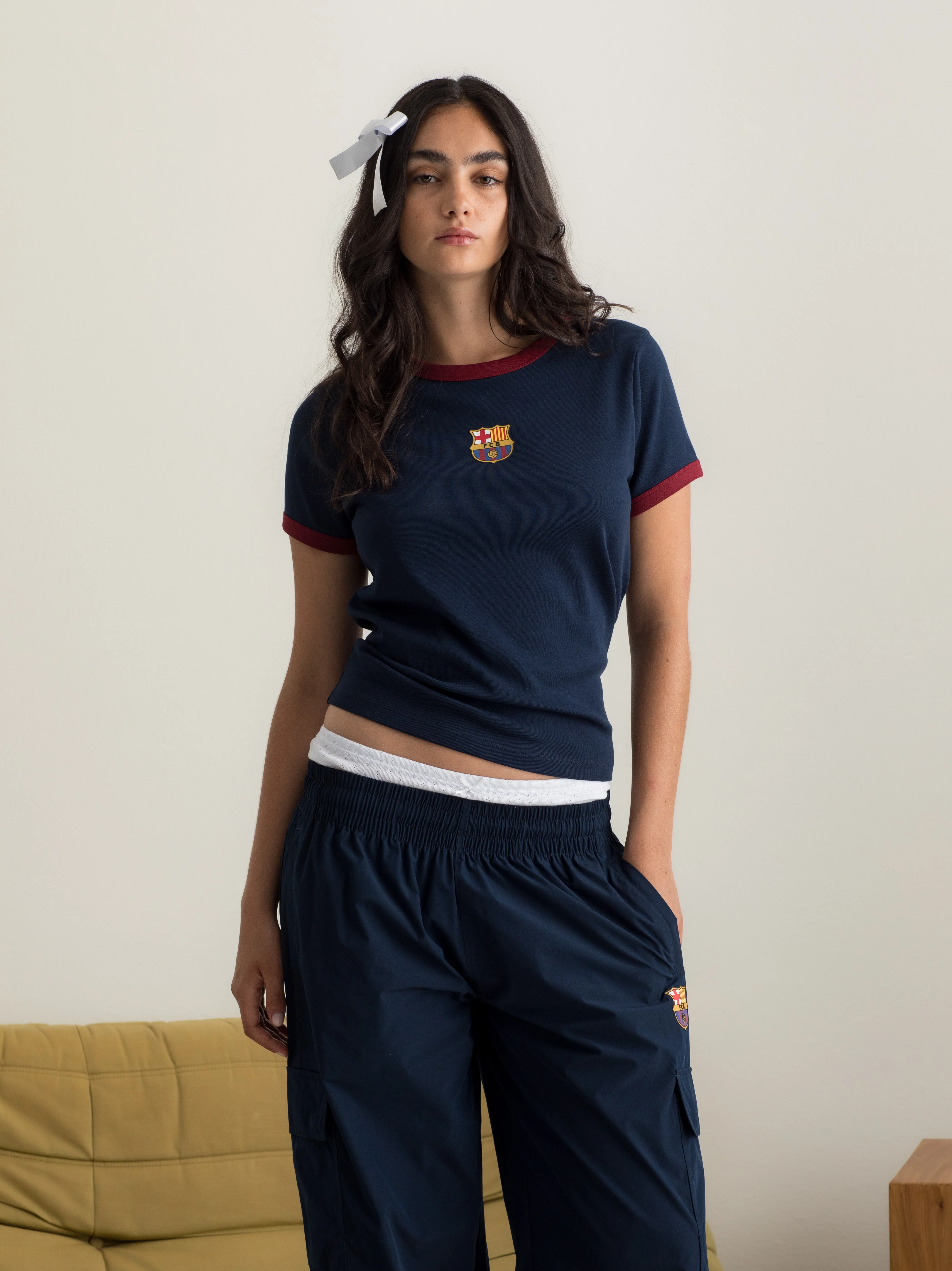 T-shirt Atemporal Navy Barça - Women - Image 2