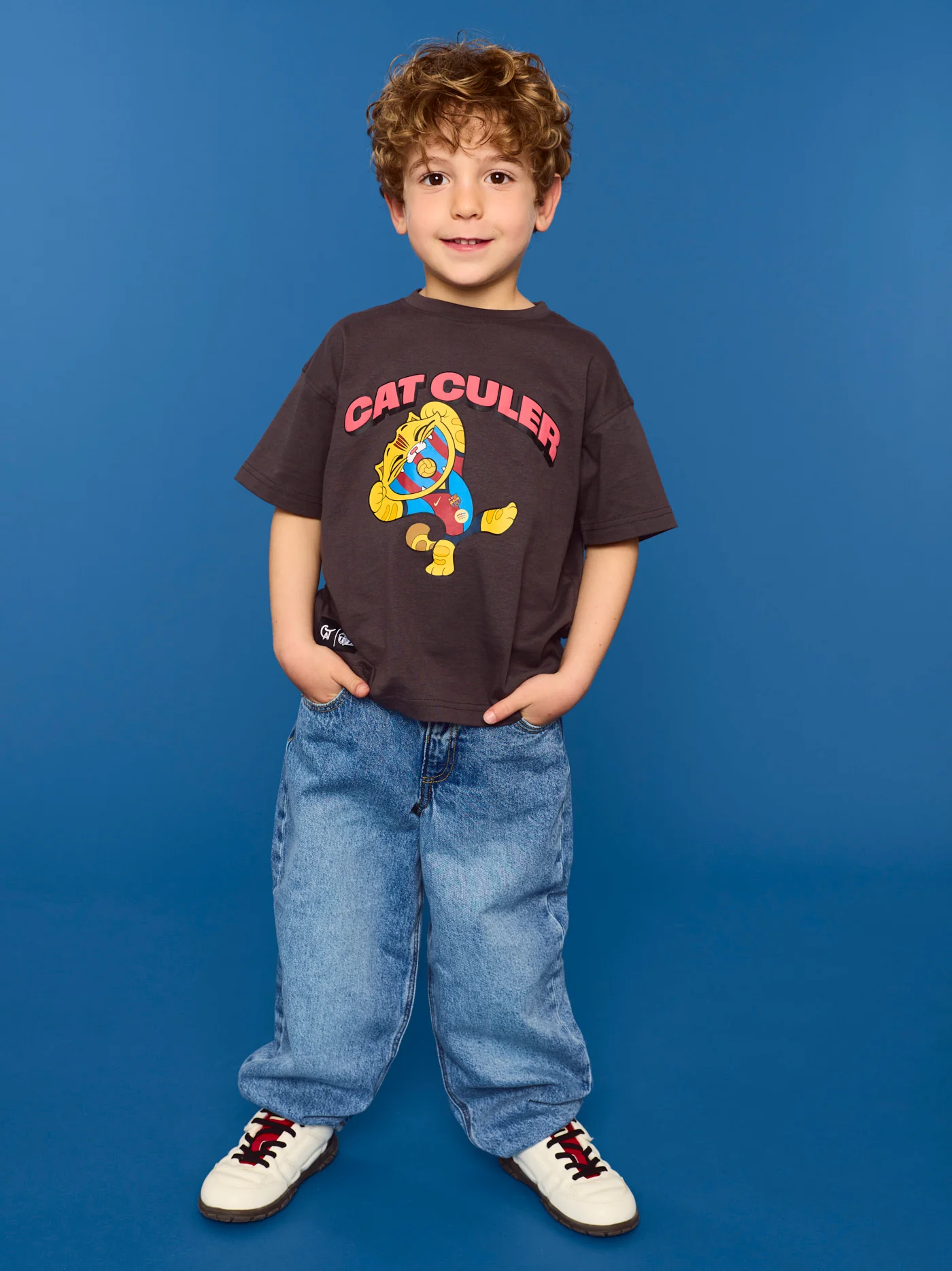 T-shirt Black Little Kids Cat Barça - Image 10