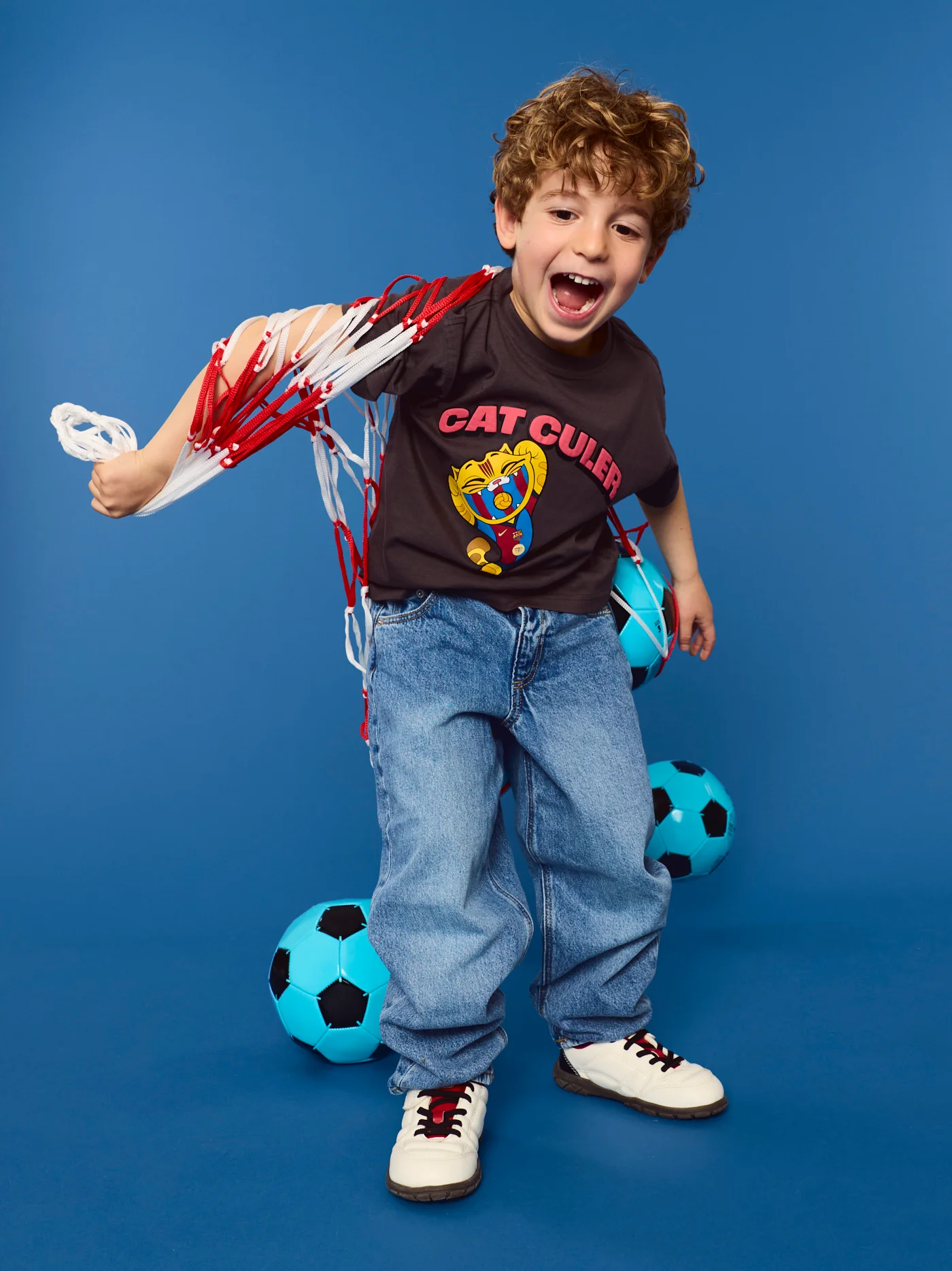 T-shirt Black Little Kids Cat Barça - Image 4