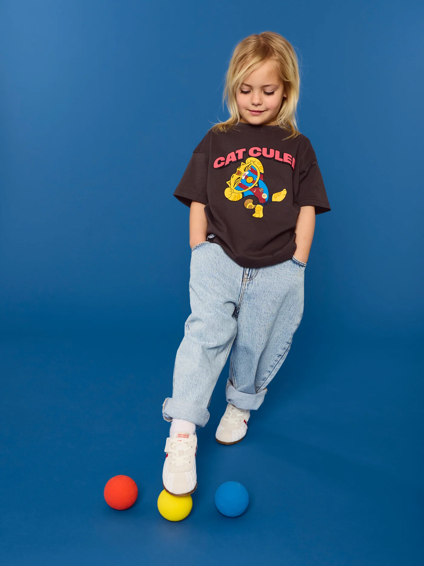 T-shirt Black Little Kids Cat Barça - Image 5