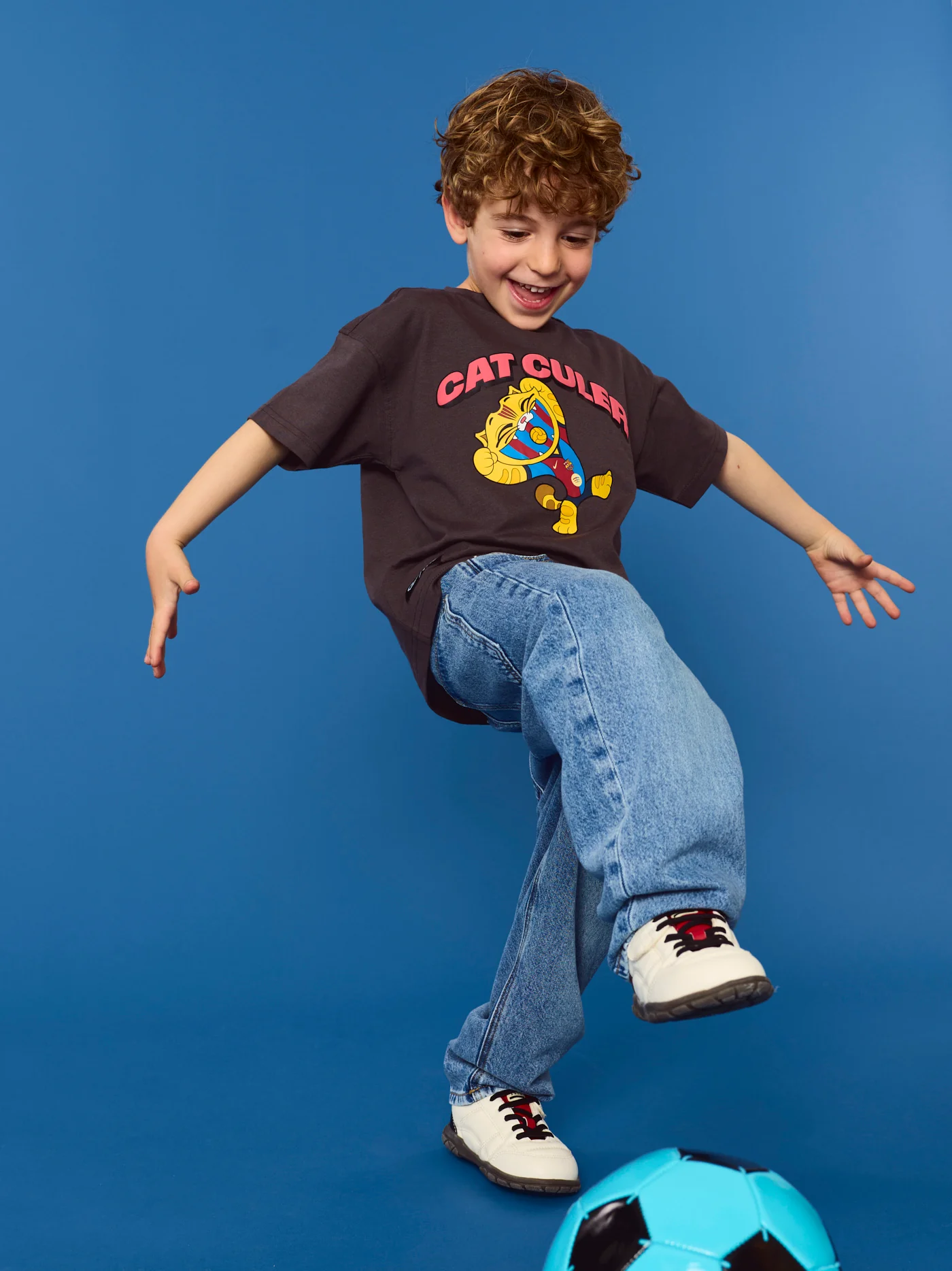 T-shirt Black Little Kids Cat Barça - Image 7