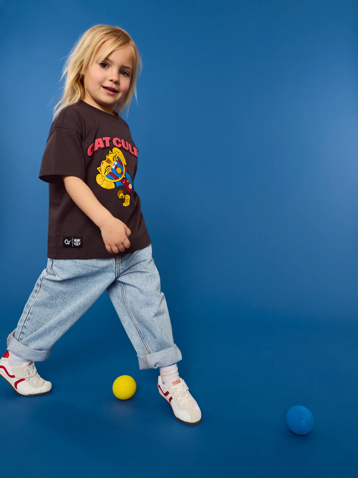 T-shirt Black Little Kids Cat Barça - Image 8