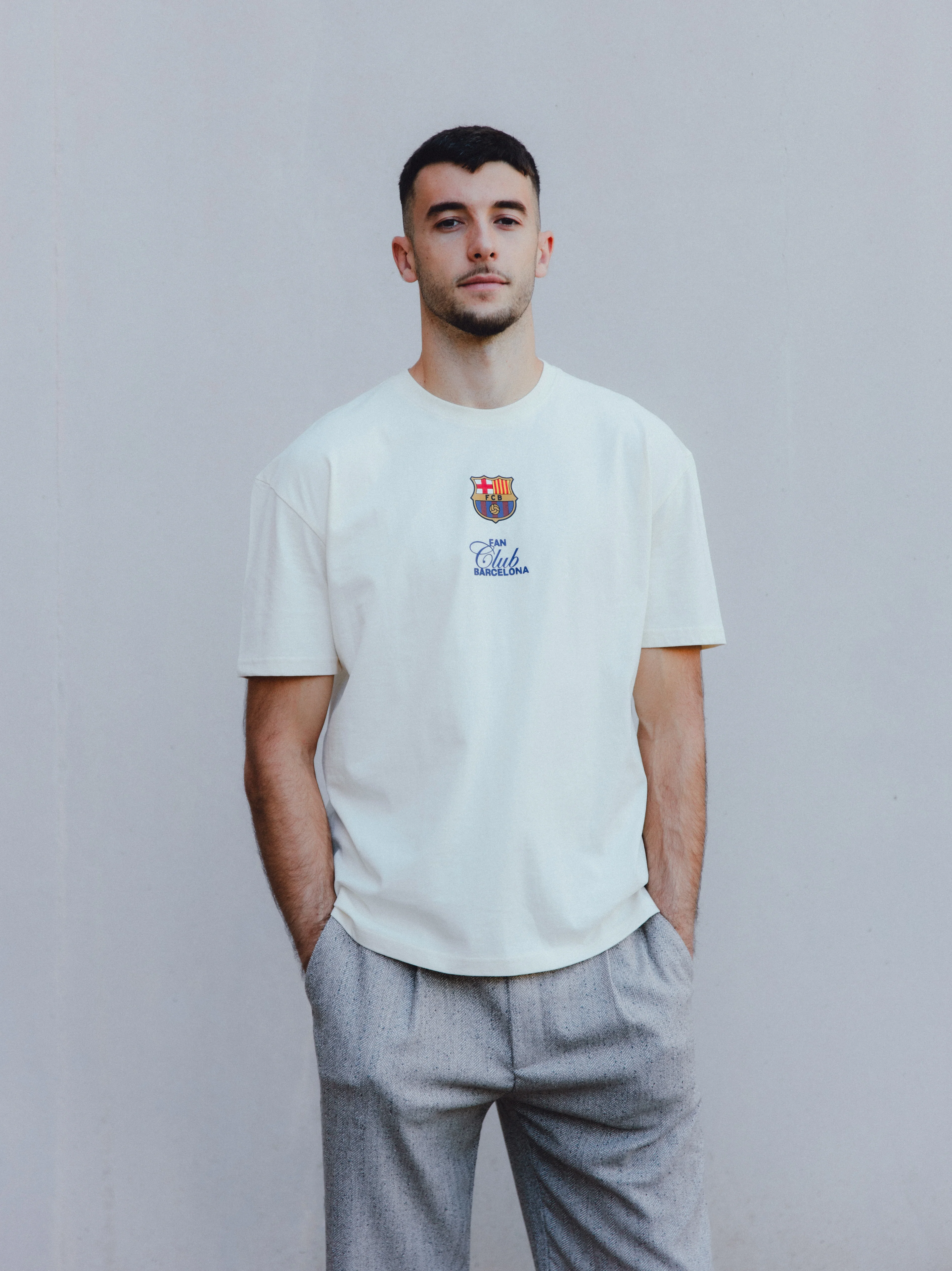 T-shirt Ecru Fan Club Barça