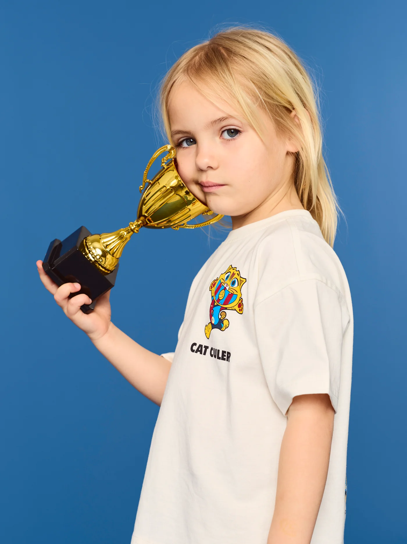 T-shirt Ecru Little Kids Cat Barça - Image 5