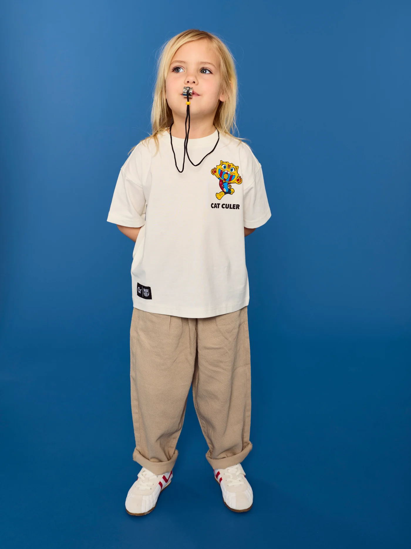 T-shirt Ecru Little Kids Cat Barça - Image 8